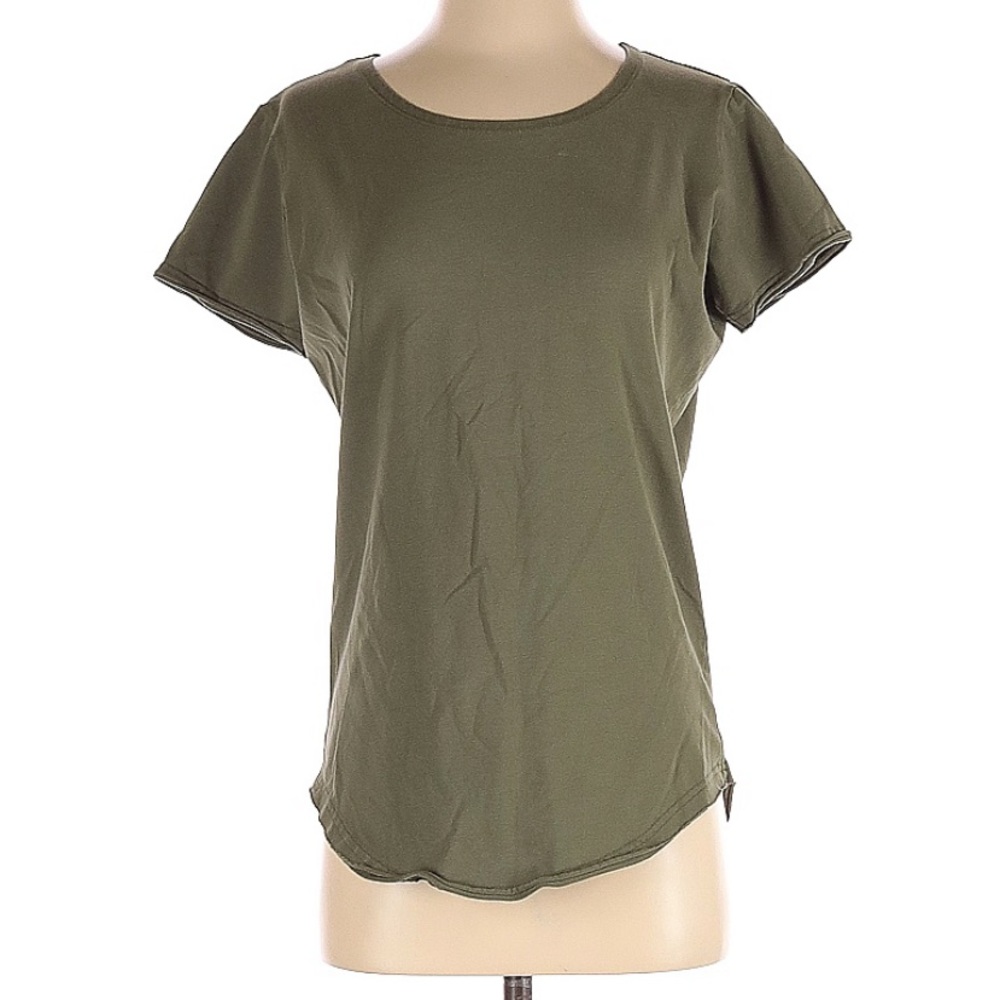 Alphalete Olive Green Scoop Neck Top size Small
